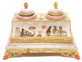 Capodimonte inkstand