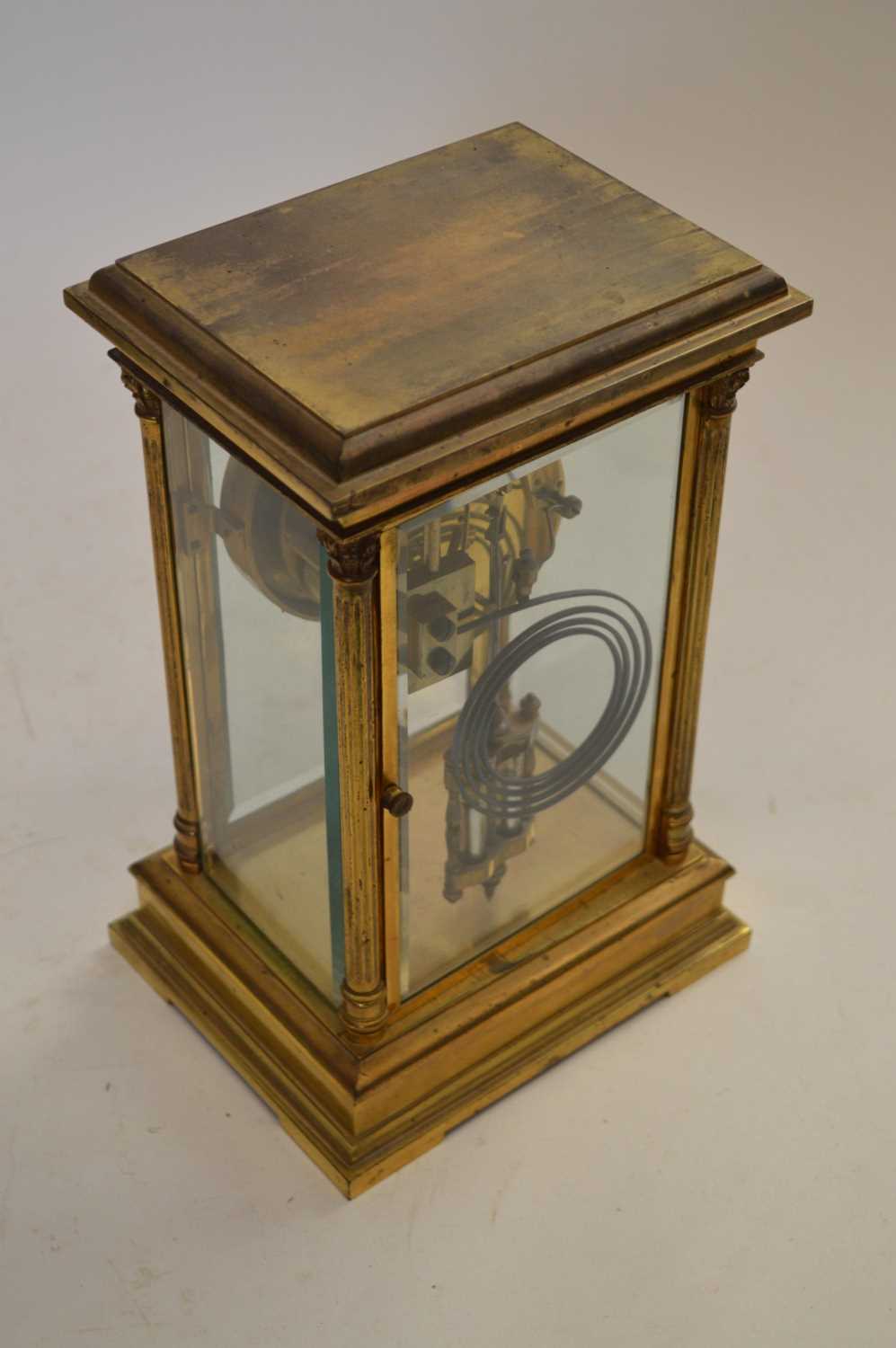 Late 19th century French four glass mantel clock - Image 3 of 9