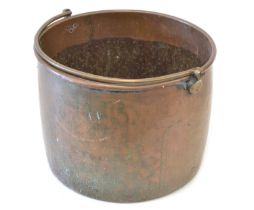 Large 19th century copper log bin