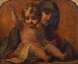 Italian School (17th century style) "Madonna and Child"