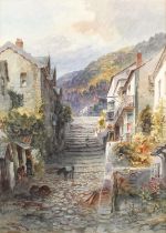 Alfred Leyman (British 1856-1933) "Clovelly, Devon"