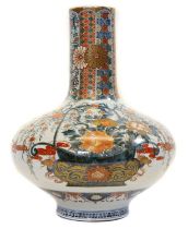 Large Japanese Imari bottle vase