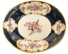 Worcester oval dish circa 1770