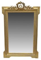 Mid 19th century rectangular giltwood wall mirror