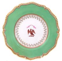 Flight Barr and Barr armorial plate circa 1820,