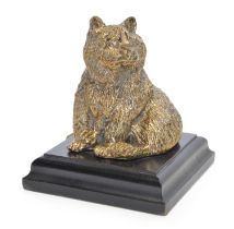 Late 20th century gilt bronze figure of Bruno the Bear