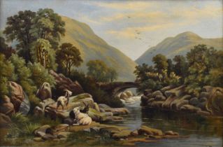 William P. Cartwright (British 1864-1911) "Pont Aberglaslyn, North Wales" and another