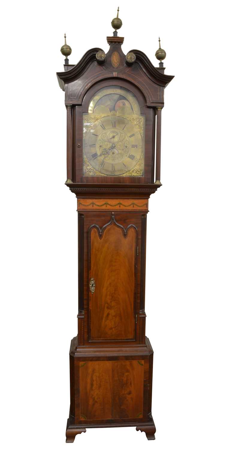 George III 8-day triple weight quarter chiming musical longcase clock
