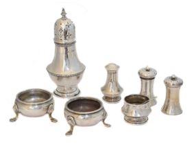 A selection of silver items,