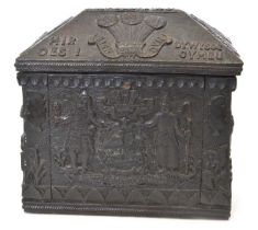 Mid 19th century Victorian Welsh carved box