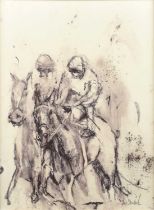 Tim Steward (British 1975-) Horse racing study