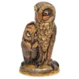 Andrew Hull Pottery "Owl Watch" Wally bird jar and cover