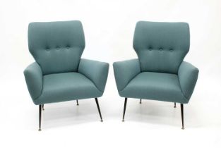 Andrew Joel for Allen Snowball Rare Pair of "Lina" Cocktail Armchairs