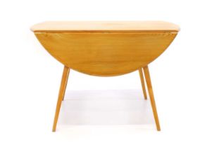 Lucian Ercolani for Ercol "Windsor" Elm and Beech Drop-Leaf Dining Table