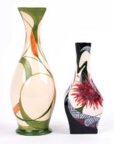 Black Ryden Two Art Nouveau style pottery vases