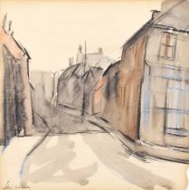 John Melville (British 1902-1986) Street scene