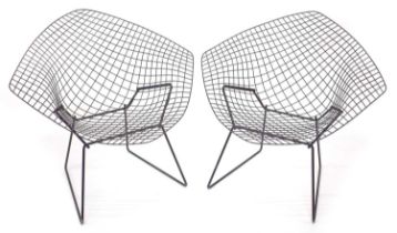 Harry Bertoia for Knoll Studio (After) Pair of "Diamond" Chairs