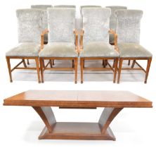 Extending Dining Table and Eight Chairs