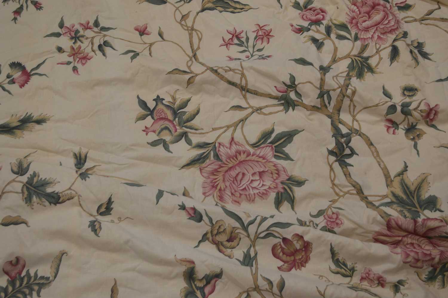 Assortment of Mid 20th Century Glazed Chintz Curtains - Image 9 of 14