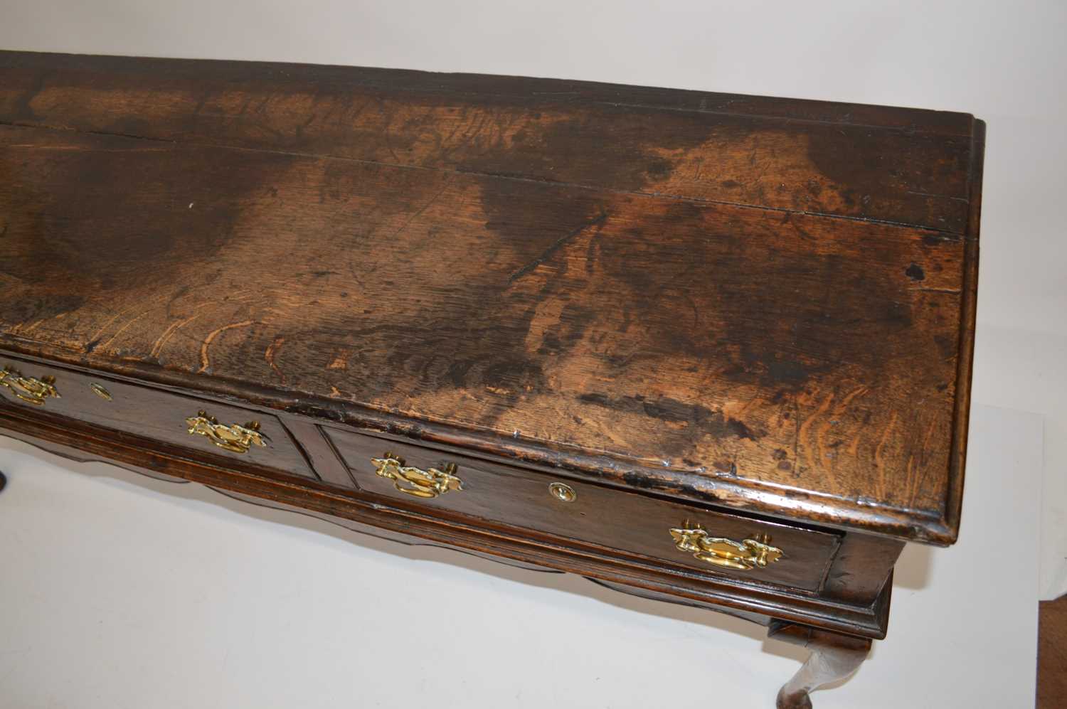 George III Oak Dresser Base - Image 4 of 13