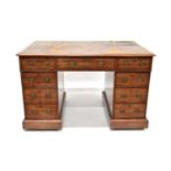 Victorian Mahogany Twin Pedestal Desk