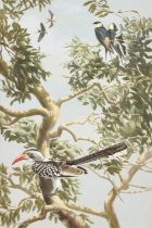 C.E. Talbot Kelly (British 1927-) "Hornbill and Swallows"