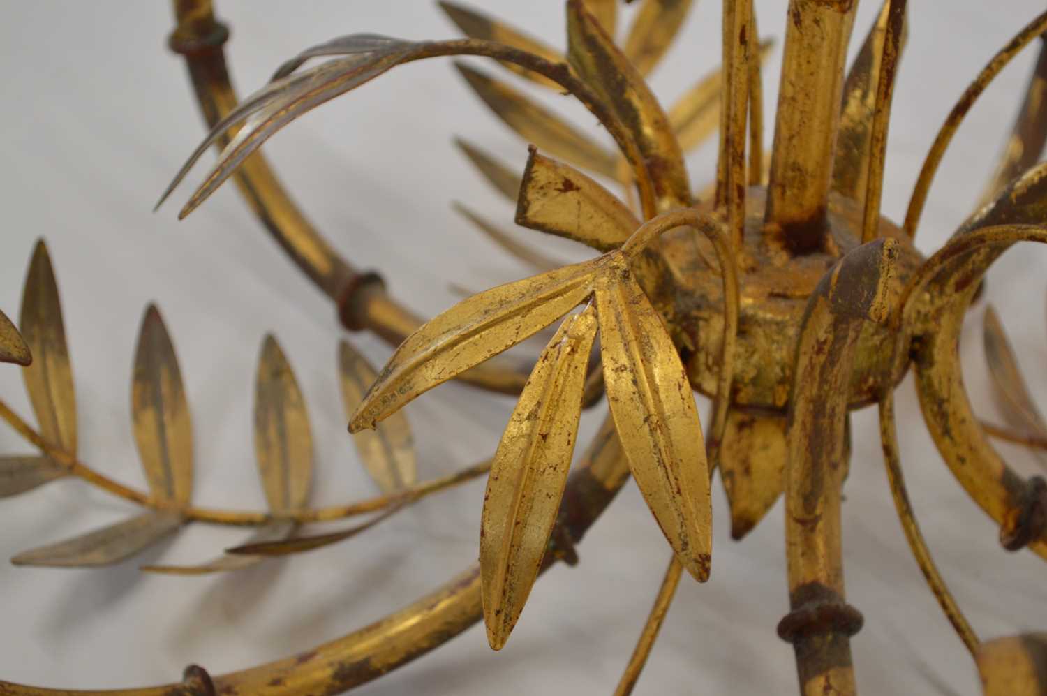 20th Century Gilt Metal Five Branch Chandelier - Image 2 of 6