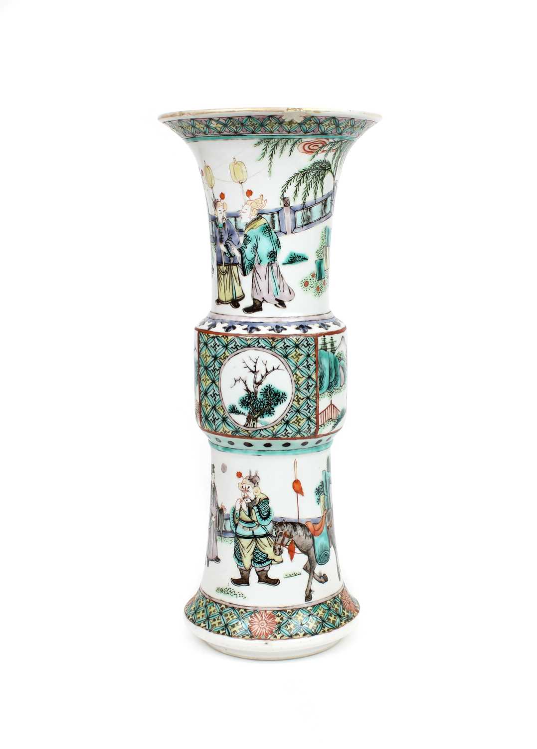 Chinese Famille Verte "Gu" Vase - Image 3 of 11