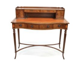 Modern Reproduction Mahogany Bonheur-du-Jour or Ladies Writing Desk