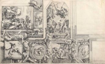 Jacques Belly (French 1609–1674) "Frescoes by Annibale Carracci in the Farnese Gallery: Southeast Co