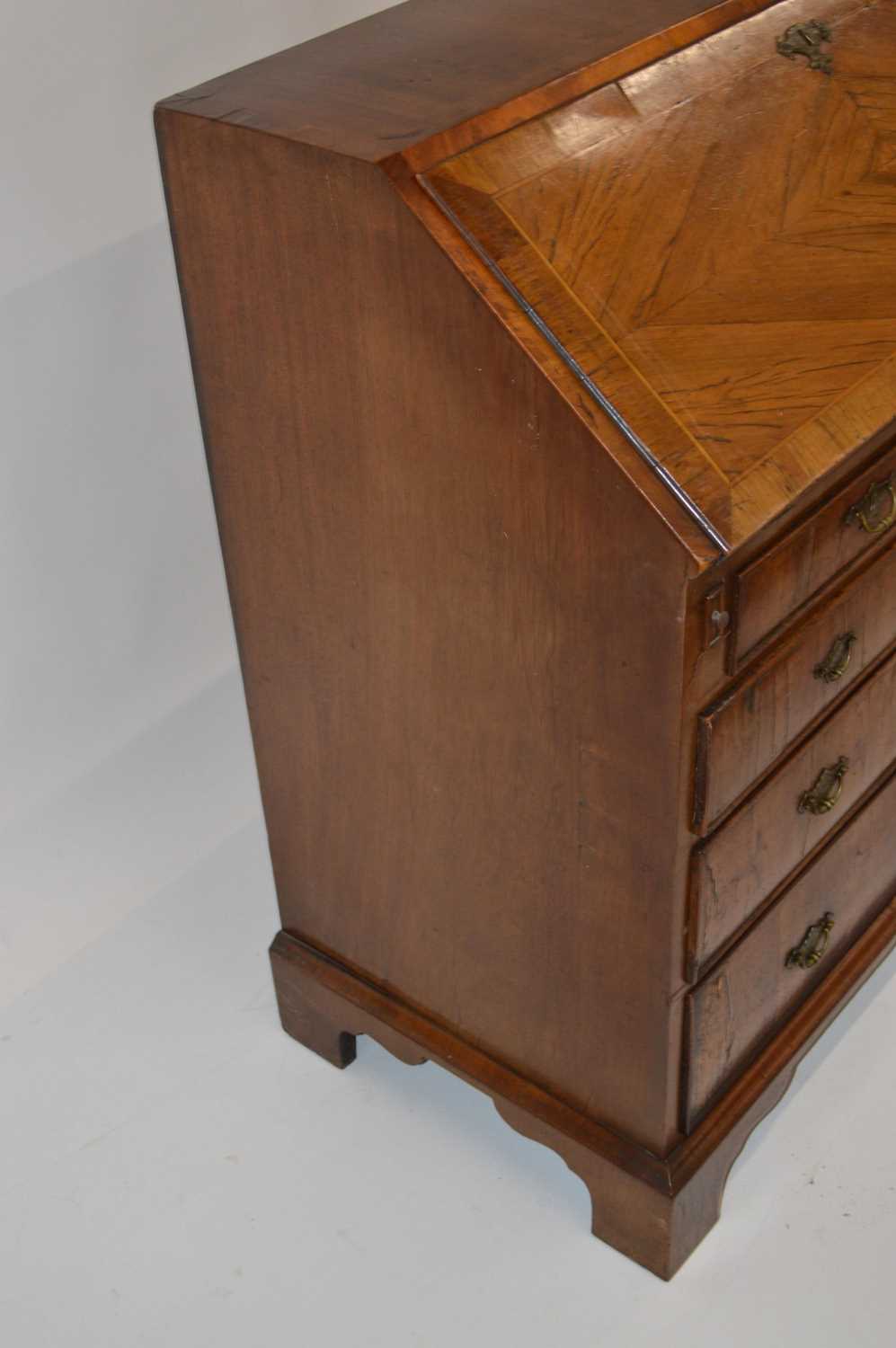 18th Century Walnut Veneered Bureau - Image 6 of 15