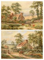 Edgar Longstaffe (British 1852-1933) Country scenes with figures