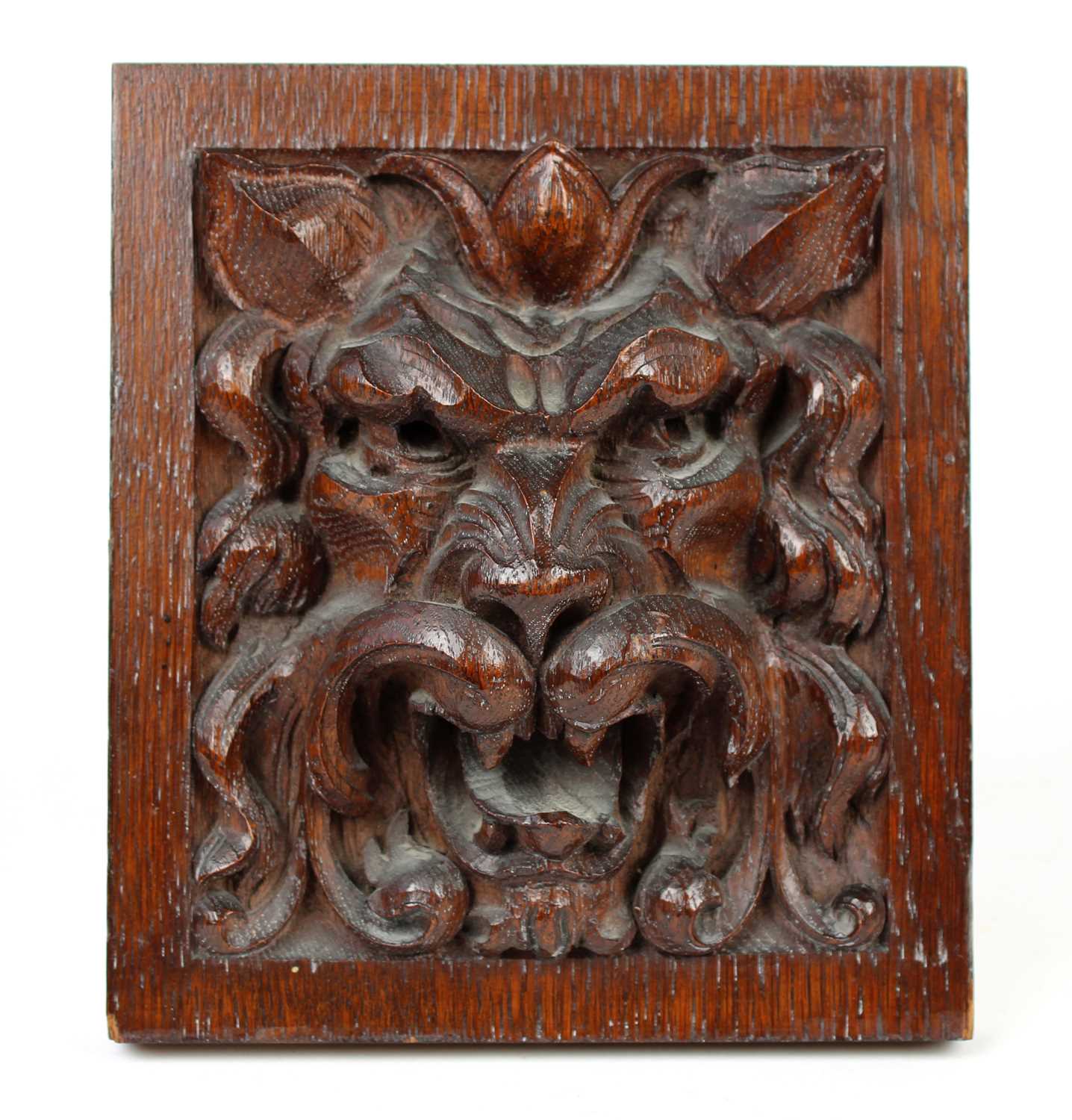 Gothic Style Carved Wall panel of a Lion