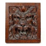 Gothic Style Carved Wall panel of a Lion