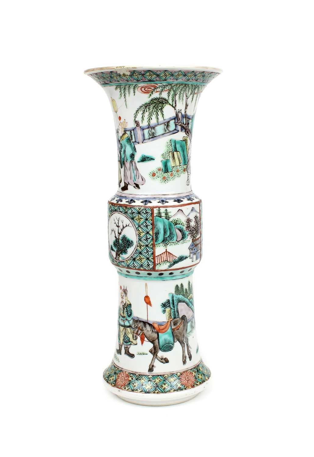 Chinese Famille Verte "Gu" Vase - Image 4 of 11