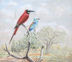 C.E. Talbot Kelly (British 1927-) "Bee-eater and Roller"