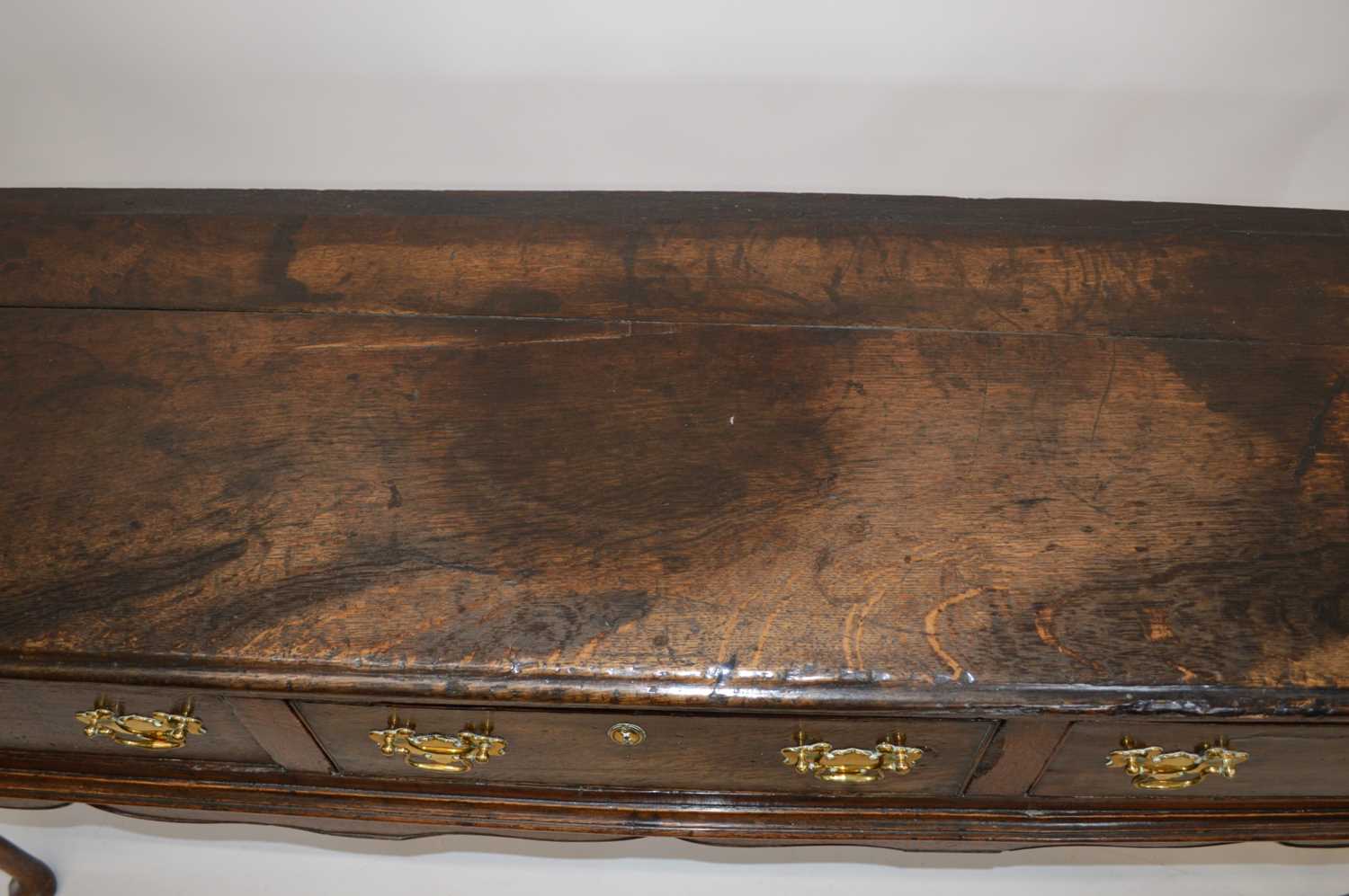 George III Oak Dresser Base - Image 3 of 13