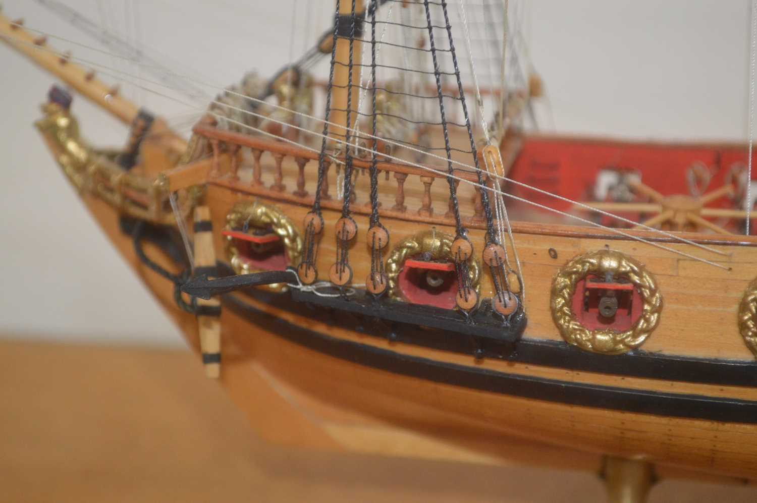 Scratchbuilt Model of a 17th Century Sixth Rater Ship - Image 3 of 4