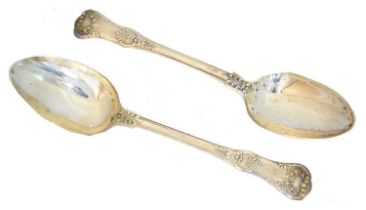 A pair of George IV silver spoons,