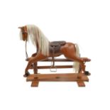 Late 20th Century House of Marbles Carved Mahogany Rocking Horse 'Nimmo'