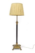 Early 20th century Brass Corinthian Column Standard Lamp