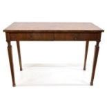 Edwardian Walnut Side Table with Parquetry Border