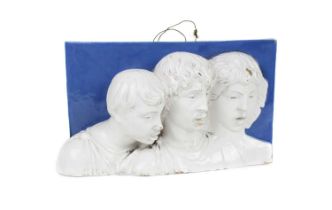 Relief Moulded Terracotta Plaque by Cantagalli Firenze