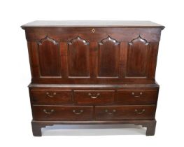 18th Century Welsh Oak Coffer on Stand