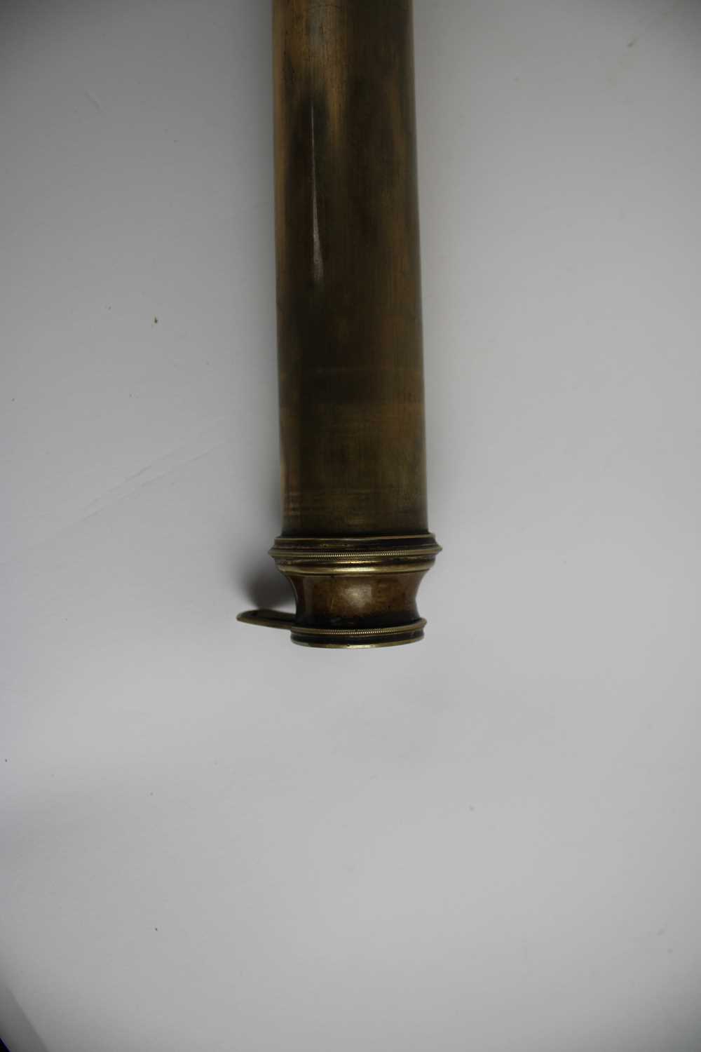 Mahogany and Brass Three-Draw Telescope - Image 3 of 10