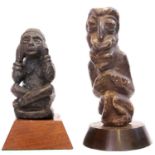 Two African carved stone tribal figures