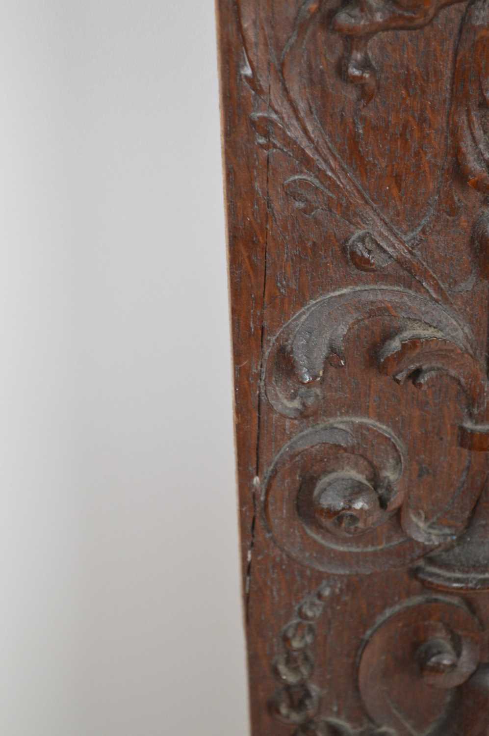 Two Rectangular Gothic Carved Oak Wall Panels - Image 6 of 9