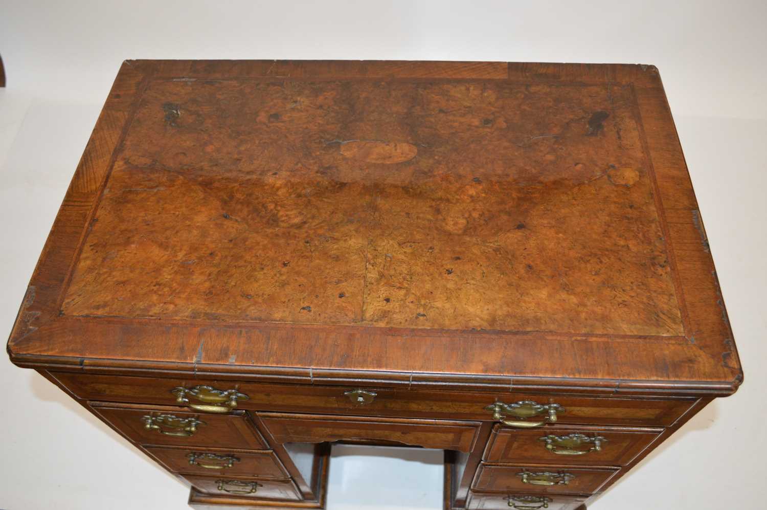 George II Walnut Feather-banded Kneehole Desk - Image 2 of 19