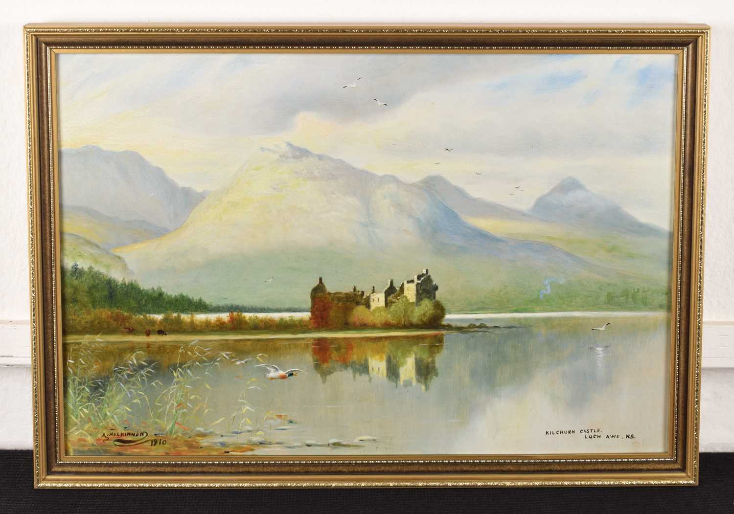 Archibald Mackinnon (British 1850-1935) "Kilchurn Castle, Loch Awe" - Image 2 of 2