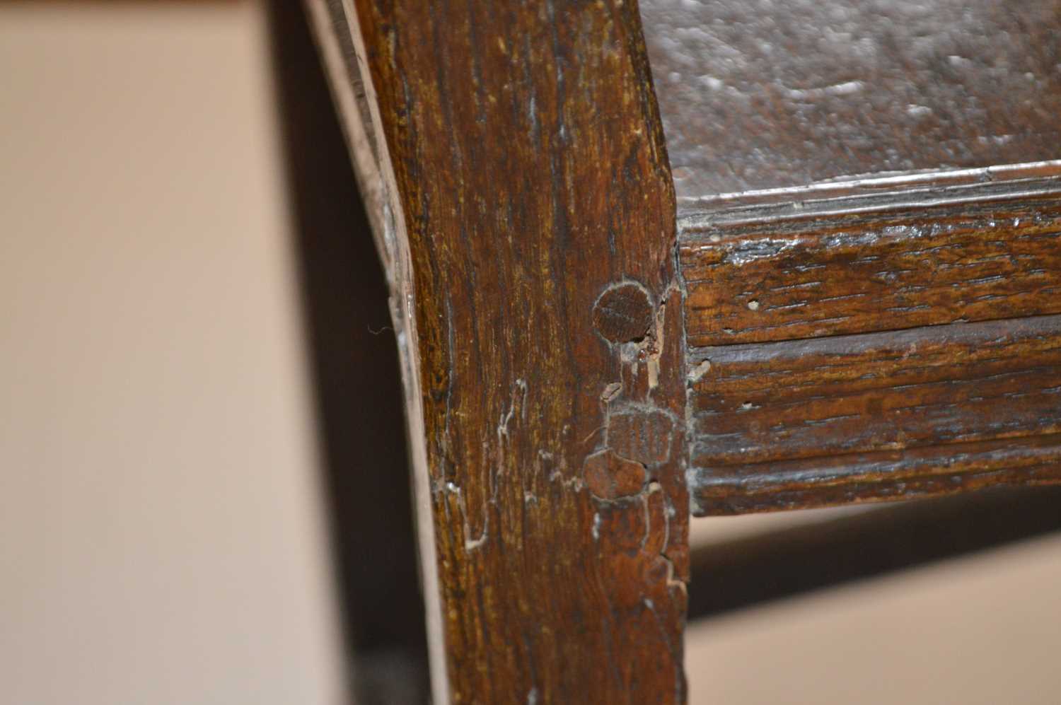 Early 18th Century Oak Side Chair - Image 5 of 5